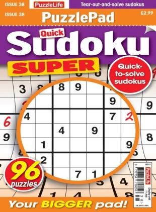 PuzzleLife PuzzlePad Sudoku Super - Issue 38 - June 2024