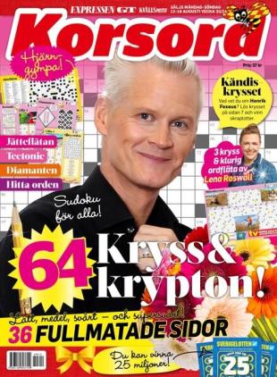 Korsord - 12 Augusti 2024