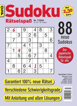 Sudoku Ratselspass - Nr 7 2024
