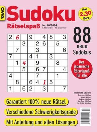 Sudoku Ratselspass - Nr 10 2024