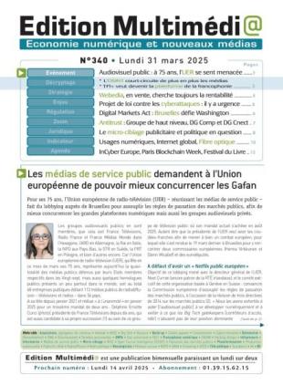 Edition Multimedia - 31 Mars 2025