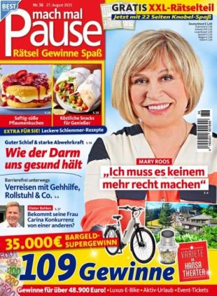 Mach mal Pause - 26 August 2025