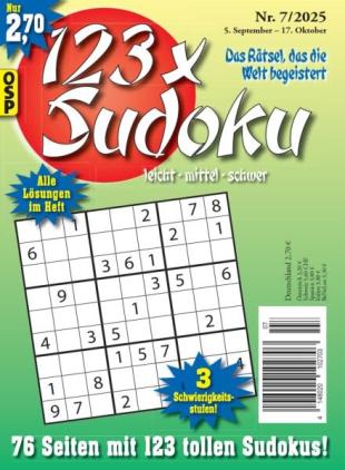 123 x Sudoku - Nr 7 2025