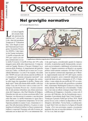 L'Osservatore - 13 Settembre 2025