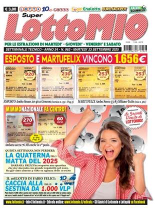 Lottomio del Giovedi - 23 Settembre 2025