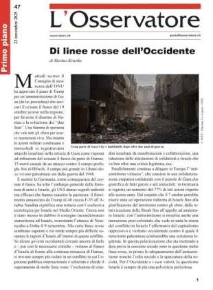 L'Osservatore - 22 Novembre 2025