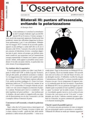 L'Osservatore - 8 Novembre 2025