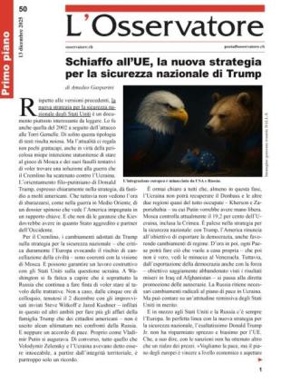 L'Osservatore - 13 Dicembre 2025