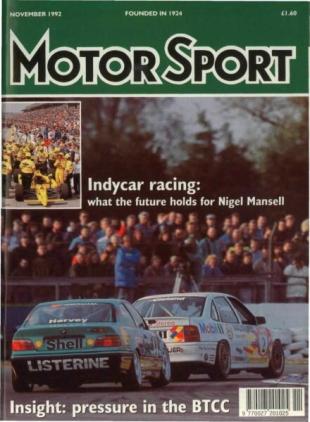 Motor Sport Magazine - November 1992
