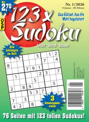 123 x Sudoku - Nr 1 2026