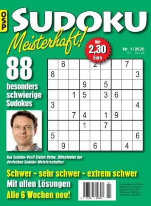 Sudoku Meisterhaft - Nr 1 2026