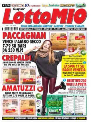 Lottomio del Giovedi - 21 Aprile 2026