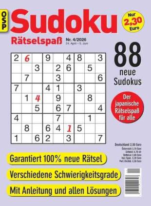 Sudoku Ratselspass - Nr 4 2026