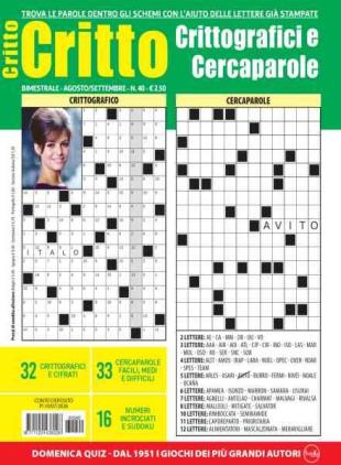 Crittografici & Carcaparole - Agosto-Settembre 2026
