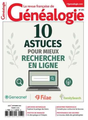 La Revue francaise de Genealogie - Aout-Septembre 2026