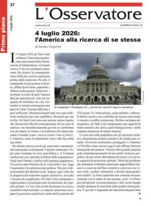 L'Osservatore - 4 Luglio 2026