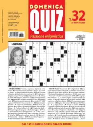 Domenica Quiz - 20 Agosto 2026