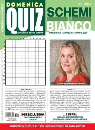 Domenica Quiz Schemi in Bianco - Agosto-Settembre 2026
