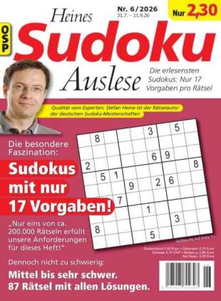 Heines Sudoku Auslese - Nr 6 2026