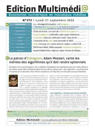 Edition Multimedia - 21 Septembre 2026